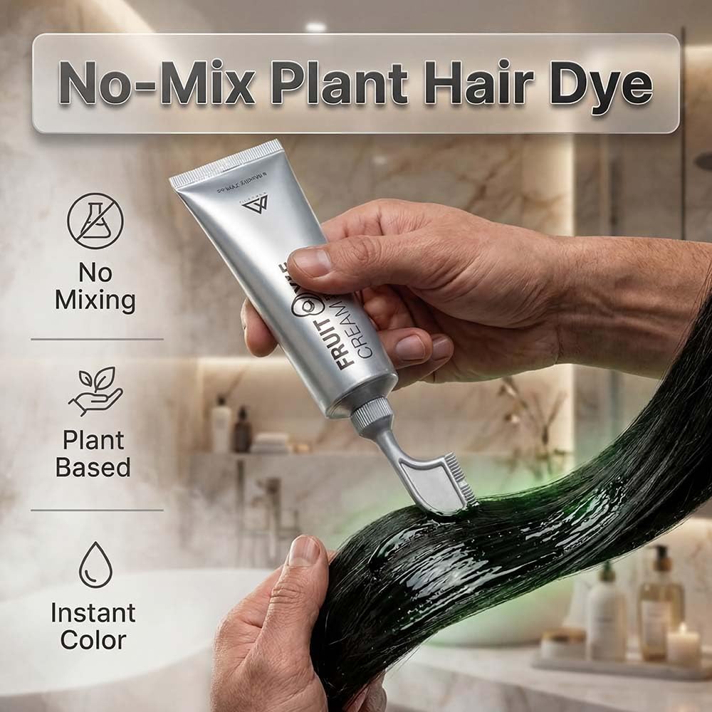 Hair Dye Cream Comb - No Bleach Hair Color for Women & Men | Easy Root Touch-Up for Gray Hair (Black)