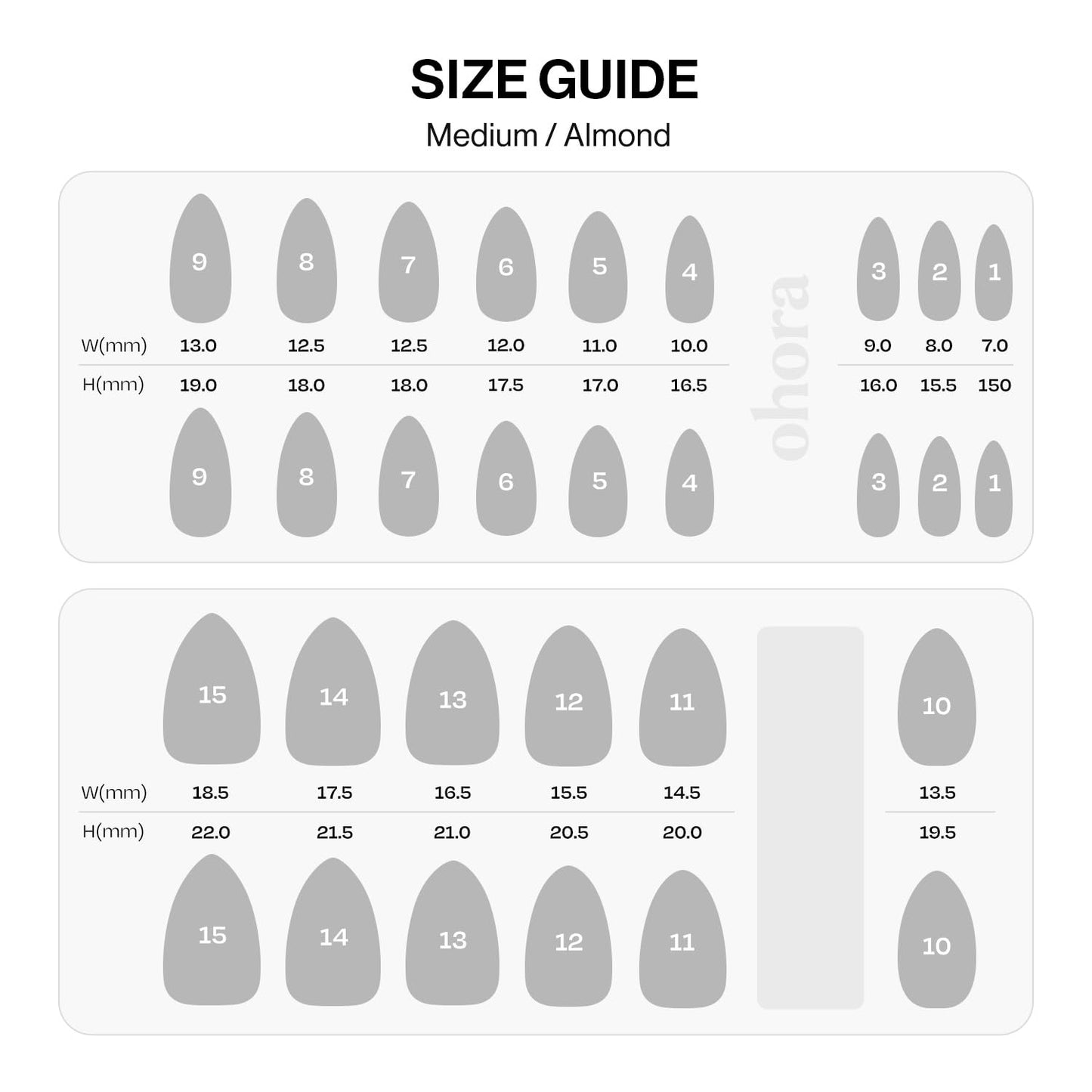 ohora Gel Press On Nails (NP Lemon Chrome) | Medium Almond, Chrome French, Yellow | 100% Real Gel, No UV Lamp, No Glue, Non-Toxic | 15 Sizes, 30 Tips | 14-Day Waterproof, Beginner Friendly