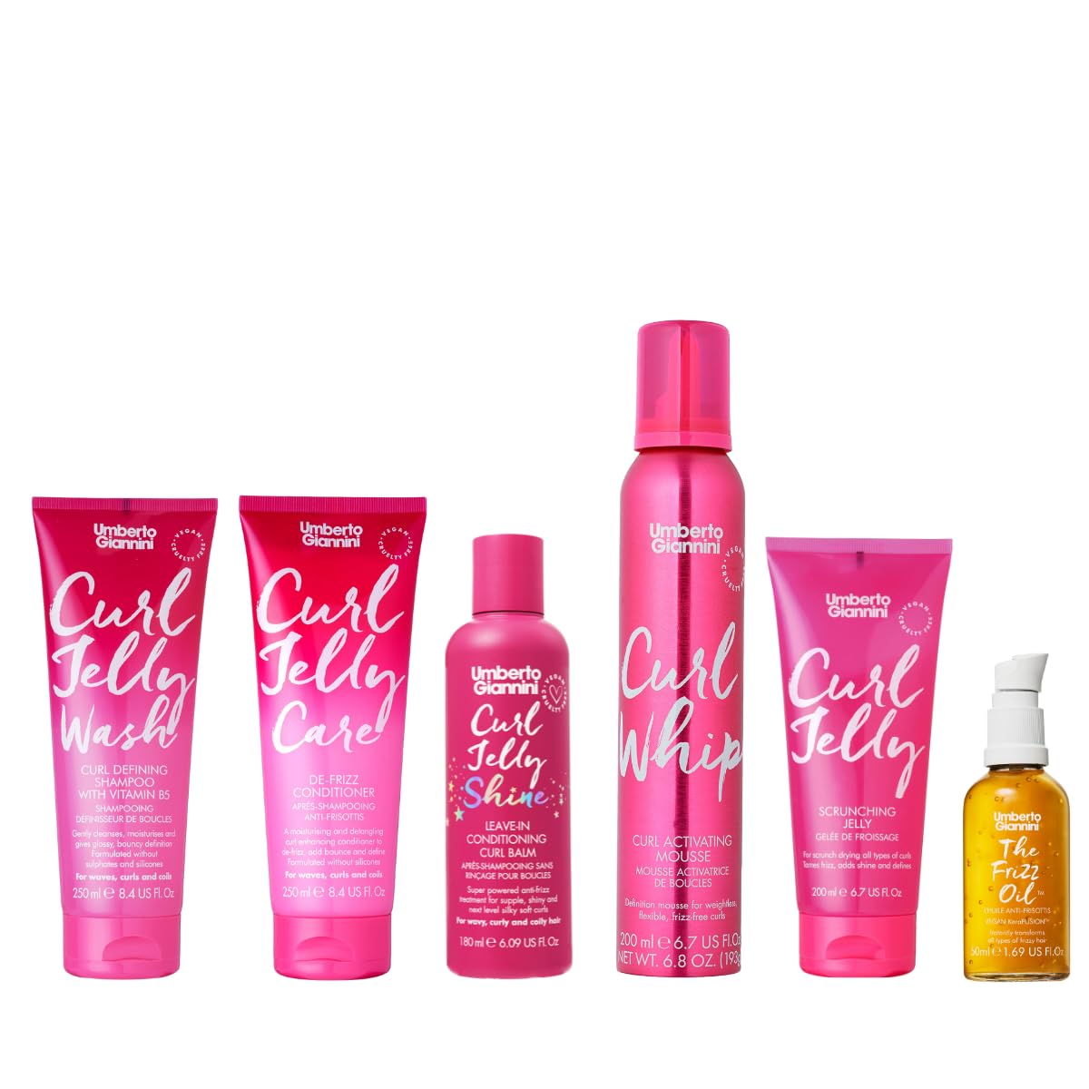 Umberto Giannini Banana Jelly Styling Gel - Strong Hold Curl & Slick Back Gel for Curly Hair | Anti-Frizz, Vegan, 200ml