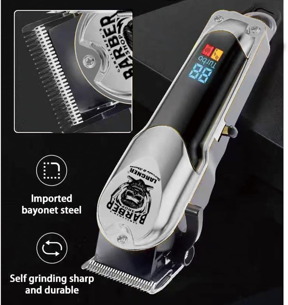 Professional Hair Clippers for Men - Cordless Hair Clipper with LCD Display | Barber Kit & Beard Trimmer
