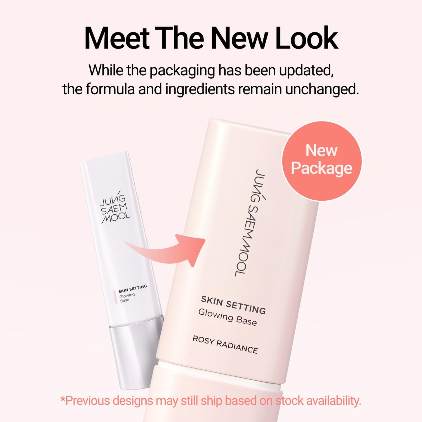 JUNG SAEM MOOL Skin Setting Glowing Base 1.35 Fl Oz, Hydrating Primer with Fine Pearls for Radiant Glow, Pore-Smoothing Pink Flower Complex, Makeup Base for Dry and Combination Skin, Korean Makeup