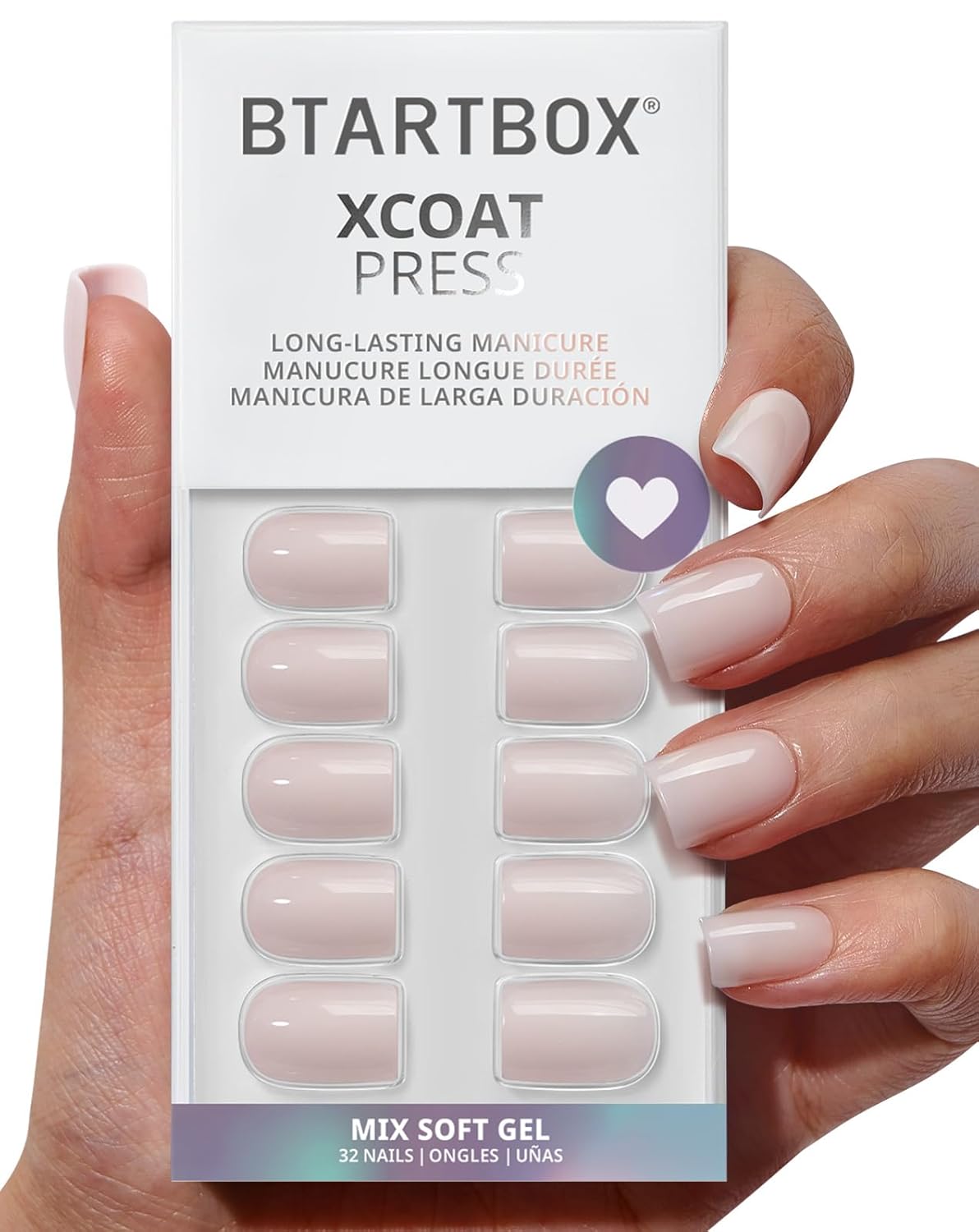 Press On Nails - Chrome Cat Eye Almond Design | 32 Piece Soft Gel Nail Kit in 16 Sizes