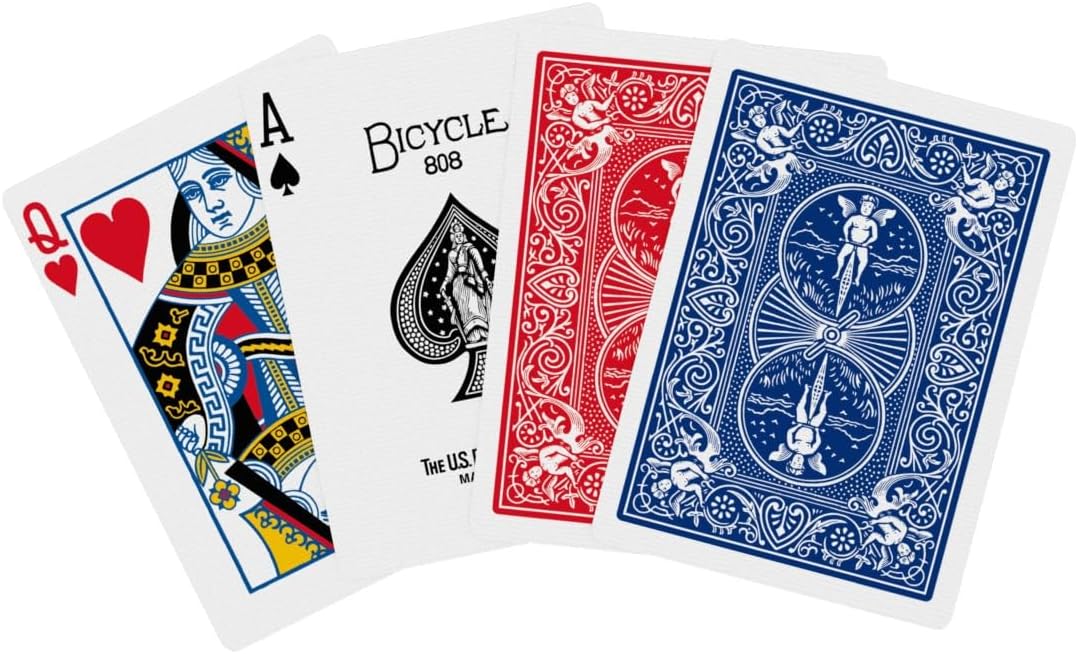 Standard Playing Cards - Classic Poker Size Deck (2 Pack) | Red & Blue for Family Game Night & Card Games