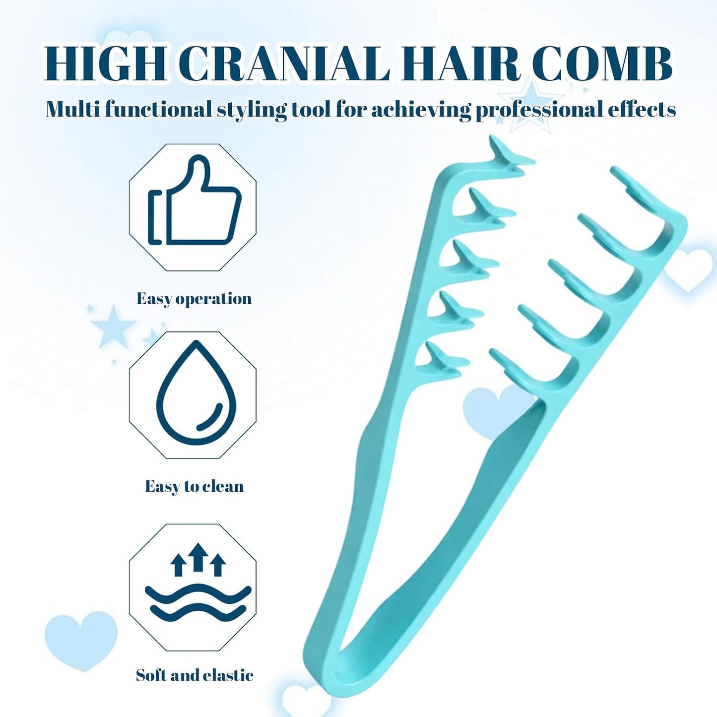 Textured Styling Comb Set - 3PCS Hair Combs for Curly Hair & Travel | Perfect for Hairstyling Enthusiasts