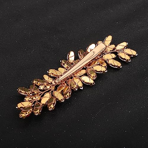 Teyglen Crystal Rhinestone Hair Barrette - Sparkly Wedding Hair Clip