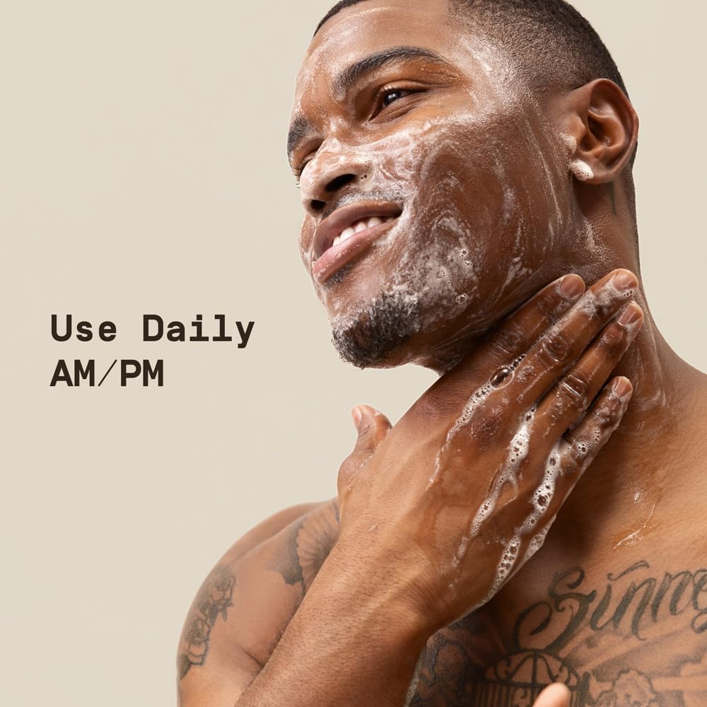 PAPATUI Hydrating Men's Face Cleanser - Niacinamide & Hyaluronic Acid | Unscented | 8 oz