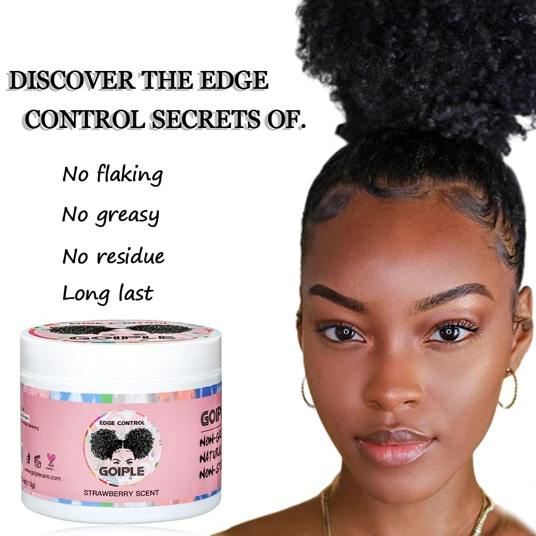 WOZUTUNT Edge Control Wax, Hair Styling Product, Strong Hold Non-greasy Edge Control Gel, Edge Wax, Rosemary Oil for Hair Growth, for Black Hair, Includes Edge Brush, 4 oz
