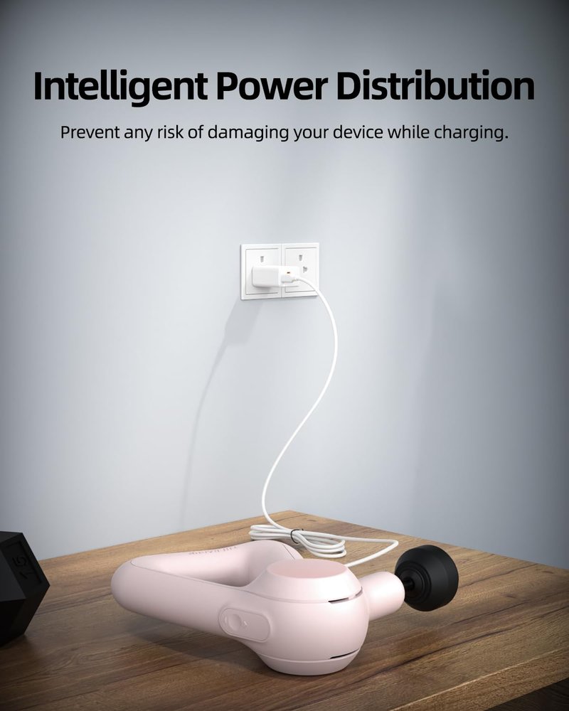 USB-C Charger for Therabody Theragun Relief, Mini 2.0/3.0, PRO Plus, Elite Gen 5, Prime Plus, Sense, PD Fast Charging Adapter for Therabody Massage Gun