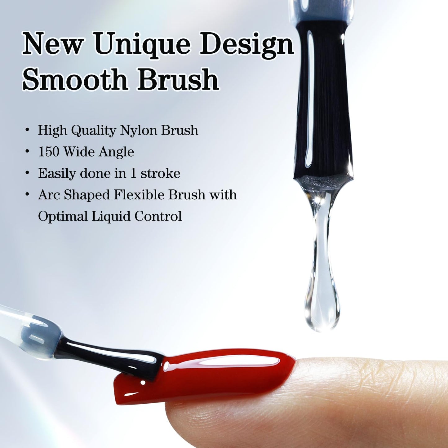 15ML No Wipe Gel Top Coat & Base Coat Set - Clear Glossy Finish | 2 Pcs