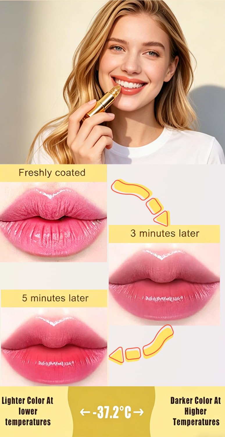 True Tone Lipstick for Women - Color-Changing, Long-Lasting Moisturizing Formula | 24-Hour Hydration