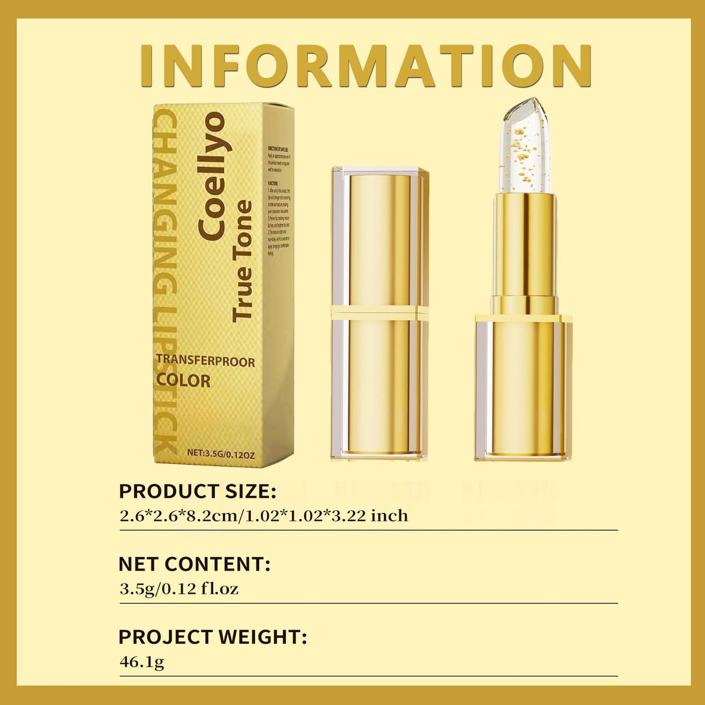 Coellyo True Tone PH Adjusting Lipstick,Clear lip stick That Changes Color, Long-Lasting Hydration Lipstick without Stripping,Suitable for All Skin Tones (1pcs)