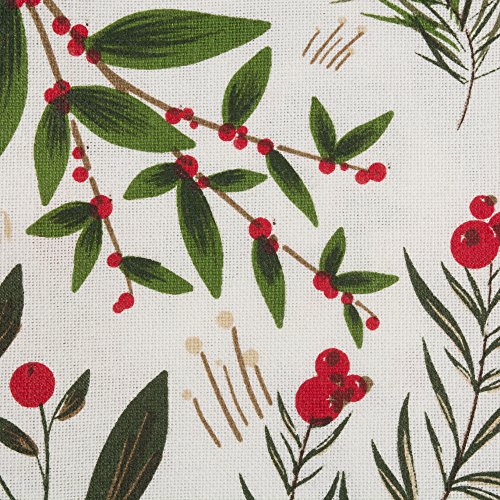 DII Christmas Kitchen Towel Set - Floral Cotton Dish Towels, 2 Pack