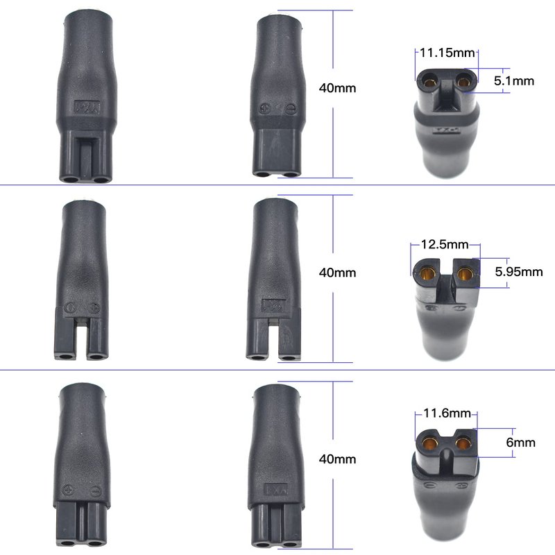7 PCS Power Cord 5V Replacement Charger USB Adapter Suitable for Electric Hair Clippers, Beard Trimmers, Shavers, Beauty Instruments, Desk Lamps, Purifiers.