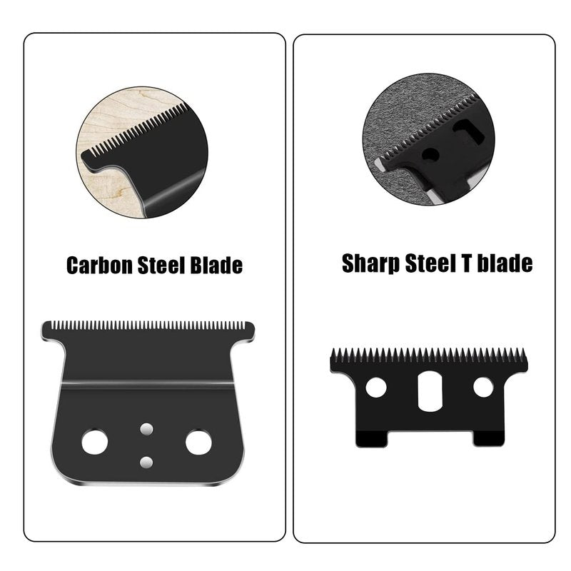 2 Pcs Replacement Blades Compatible with Andis #04710 and Andis #04521 hair Trimmer Compatible with Andis T Outliner & GTX Trimmer(Black)