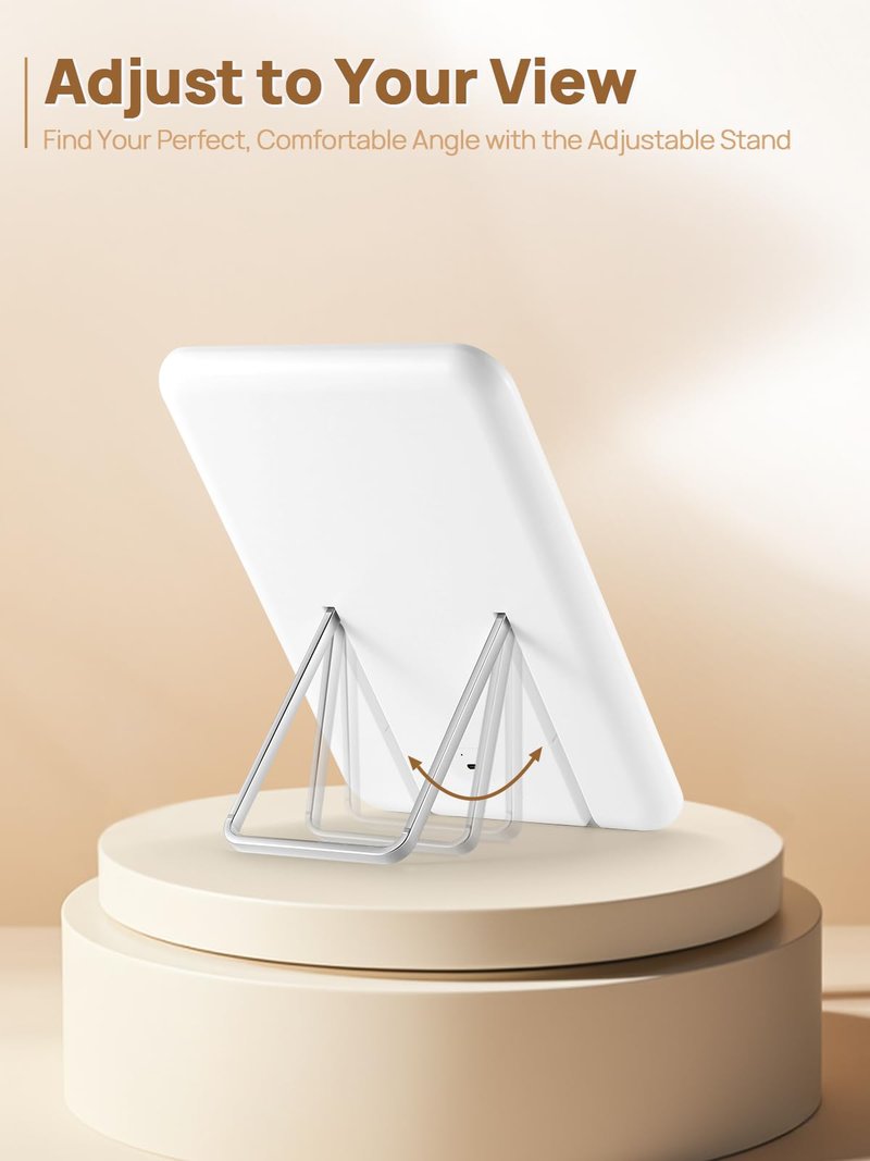OMIRO Lighted Makeup Mirror with 10X Magnifying Mirror, 8 x 5 inches Desk Mirror with Adjustable Stand and 3 Lighting Modes for Shaving and Travelling, White