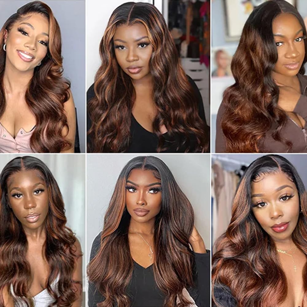 30 Inch LadrXadr Ombre Human Hair Bundles Ombre Bundles Human Hair Highlight Brown Body Wave Bundle p430 Brown Body Wave Bundle 100g