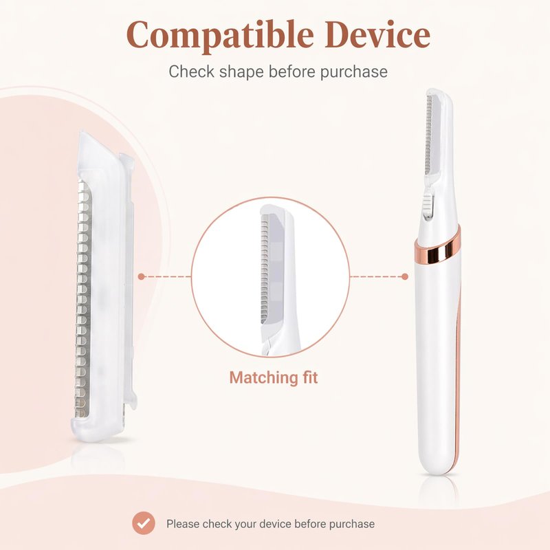 20-Pack Replacement Blades Compatible with Finishing Touch Flawless Dermaplane Glo, Facial Exfoliator & Peach Fuzz Hair Remover Tool Refills, Stainless Steel