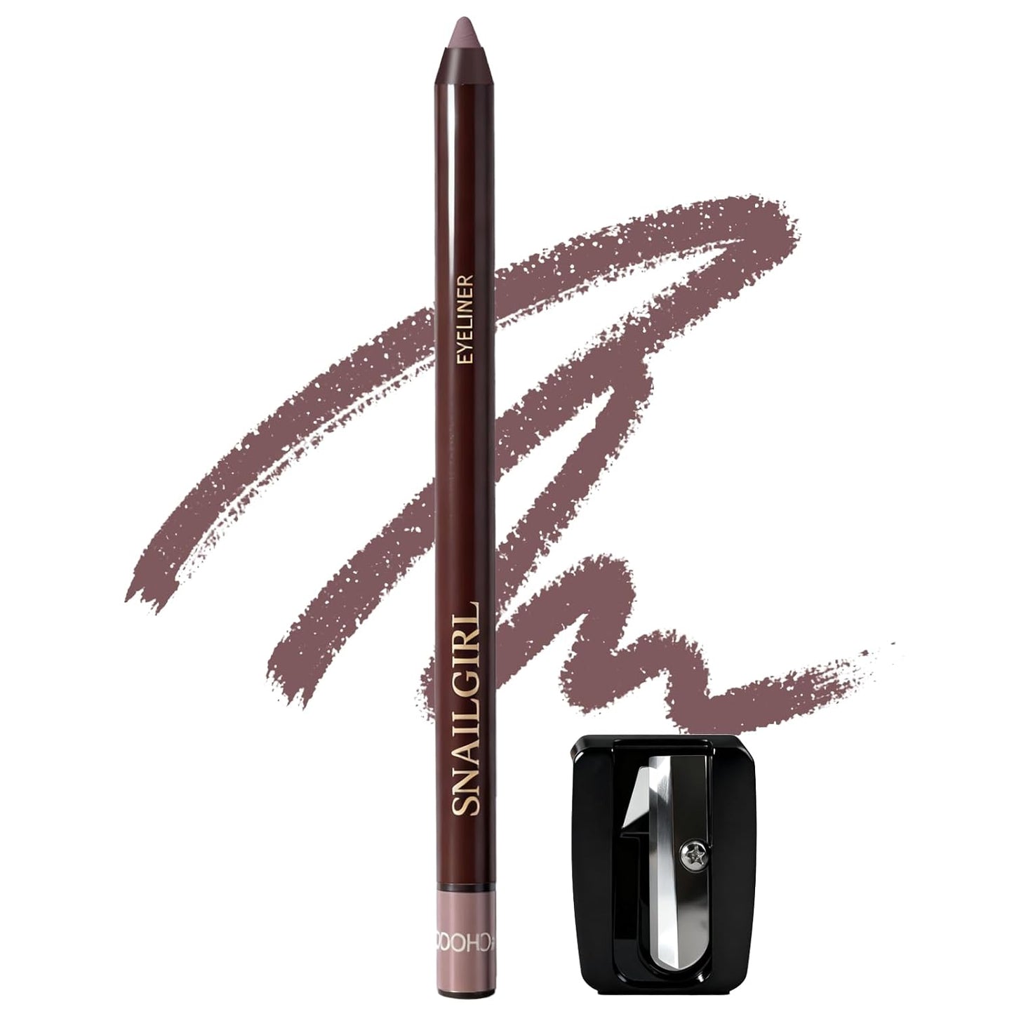 Plum Gel Eyeliner Pencil - Waterproof & Smudge-Proof Long-Lasting Formula | High-Pigmented Creamy Eye Makeup for Mature Women