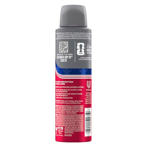 Dove Men+Care Aluminum-Free Whole Body Deodorant Spray - Vanilla & Cocoa, 4 oz
