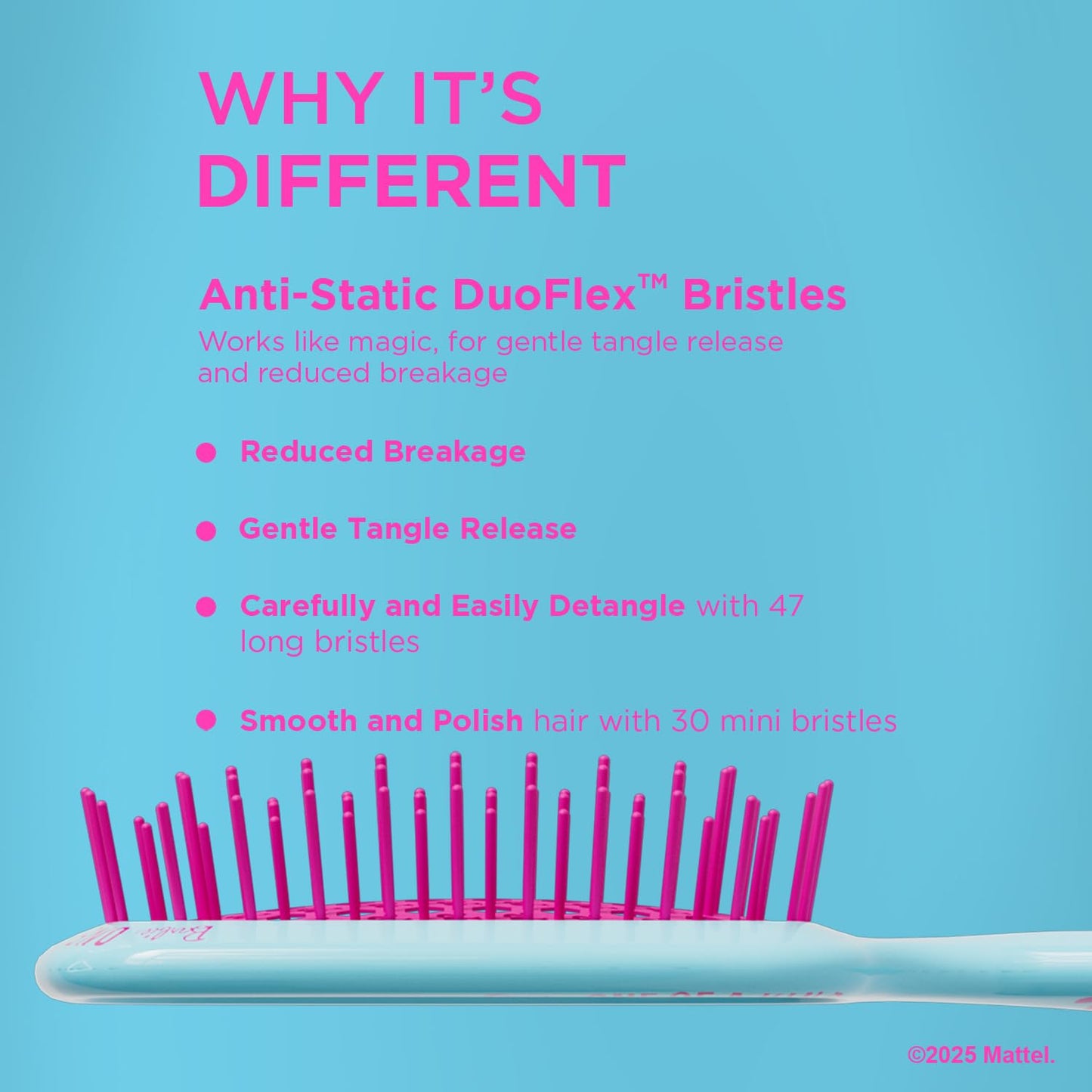 Barbie Detangling Brush Duo - Effortless Hair Care - Blue Color