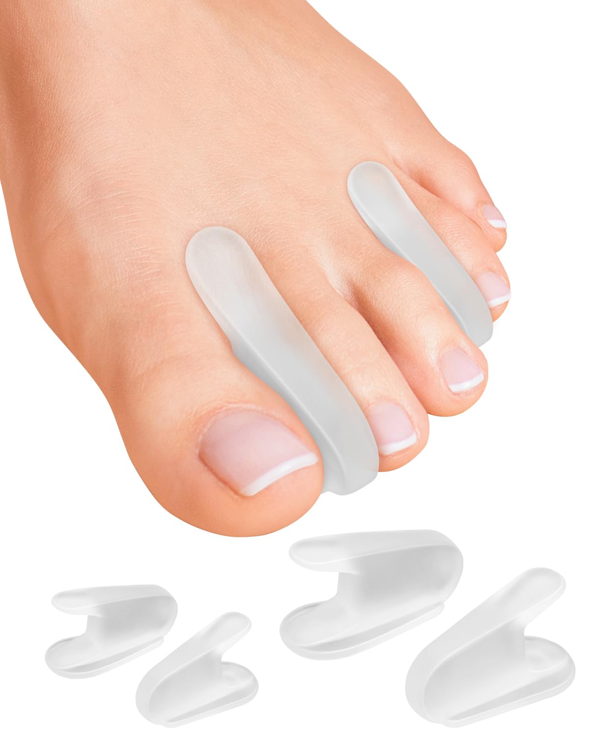 BLATOWN 18Pcs Gel Toe Separators for Bunions, Silicone Toe Spacers Bunion Corrector for Feet Women Men Pain Relief, Soft Flared Toe Spreader Straightener for Overlapping Toes(12L+6S)