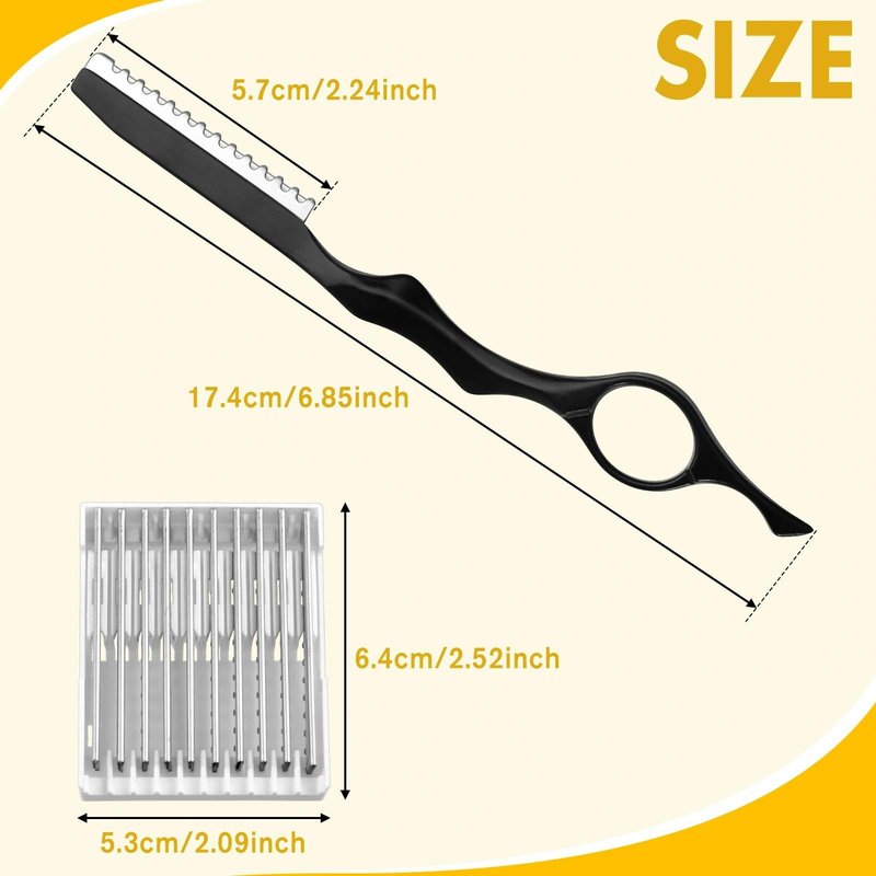 SPEEDWOX Hair Thinning Styling Razors for Cutting Hair with Replacement Blades Stainless Steel Hairs Cutting Tool Razor Combs for Salon & Home Hairs Styling Thinning Razor Set