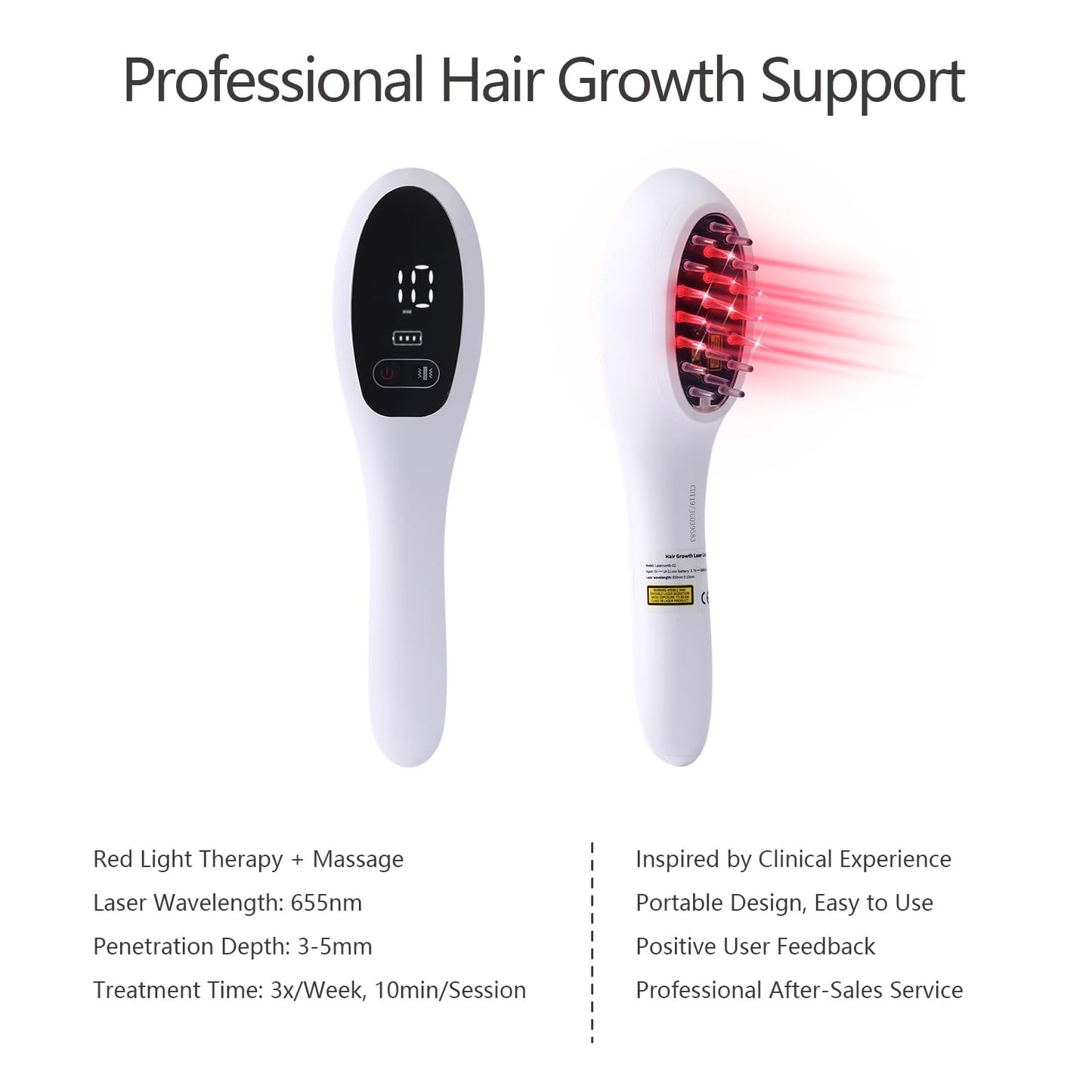 NBWTYA Laser Comb, FDA Cleared Device, Red Light Therapy for Hair Growth, Professional Grade Hair Loss Treatment, Regrows Fuller and Thicker Hair, Reverses Thinning, Stimulates Growth for Men & Women