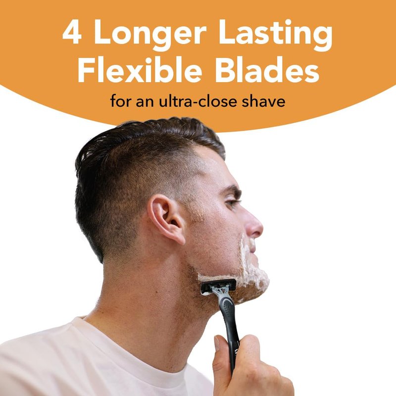 BIC Flex 4 Sensitive Disposable Razors For Men, For a Smooth, Ultra-Close and Comfortable Shave, 10 Piece Disposable Razor Set with 4 Blades