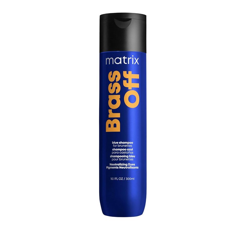 Matrix Brass Off Toning Blue Shampoo - Neutralizes Brassy Tones for Color Treated Hair | Ideal for Lightened Brunettes & Dark Blondes