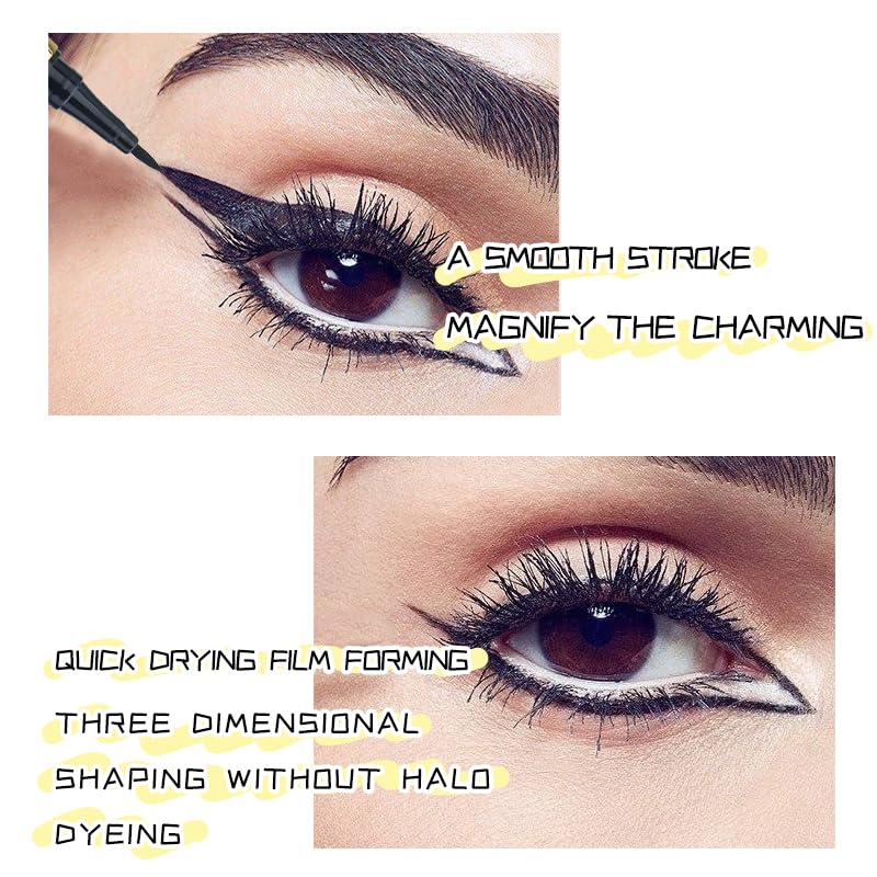 Waterproof Liquid Eyeliner - Smudge-Proof & Long-Lasting Black Eyeliner