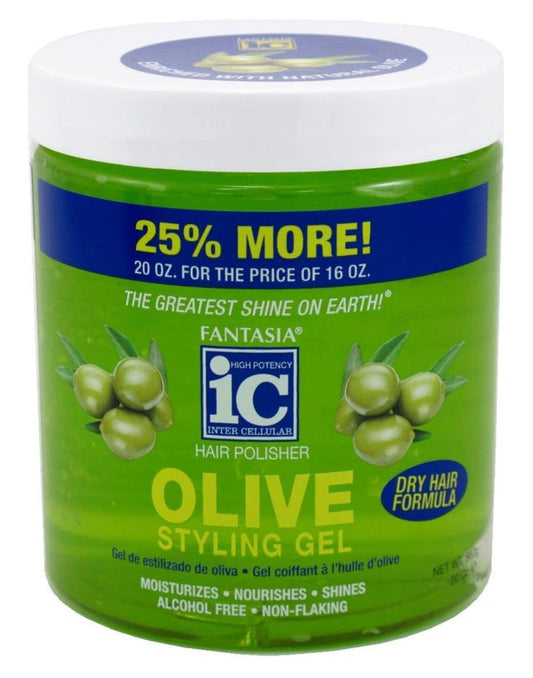 Fantasia Gel | Olive Oil Styling Gel for Dry Hair - 20 Ounce Size