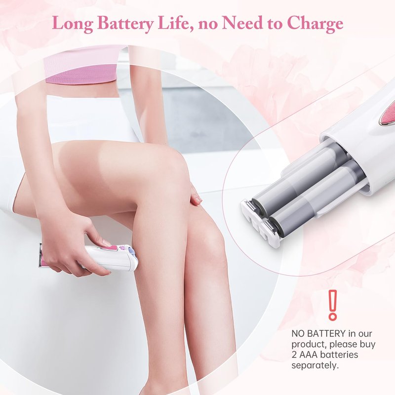 Epilator for Women Face & Body Hair Removal, Smooth Glide Facial Hair Remover, Electric Lady Shaver & Bikini Trimmer, Portable Body Glide Epilator for Legs, Arms, Underarms, Bikini Line