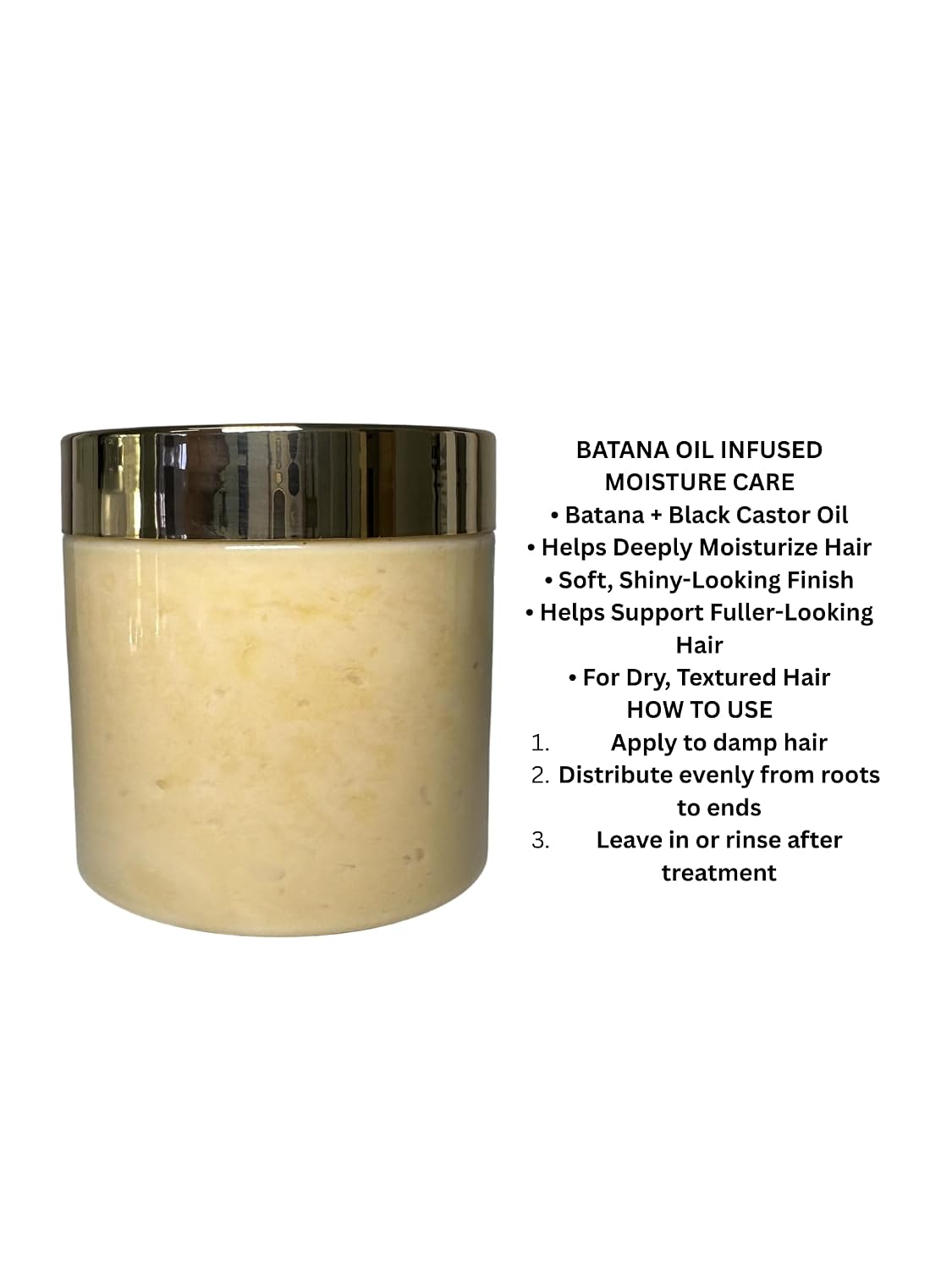 Black Castor Oil Leave-In Conditioner - Promotes Hair Growth & Thicker Hair | Aloe, Coconut & Moringa Infused