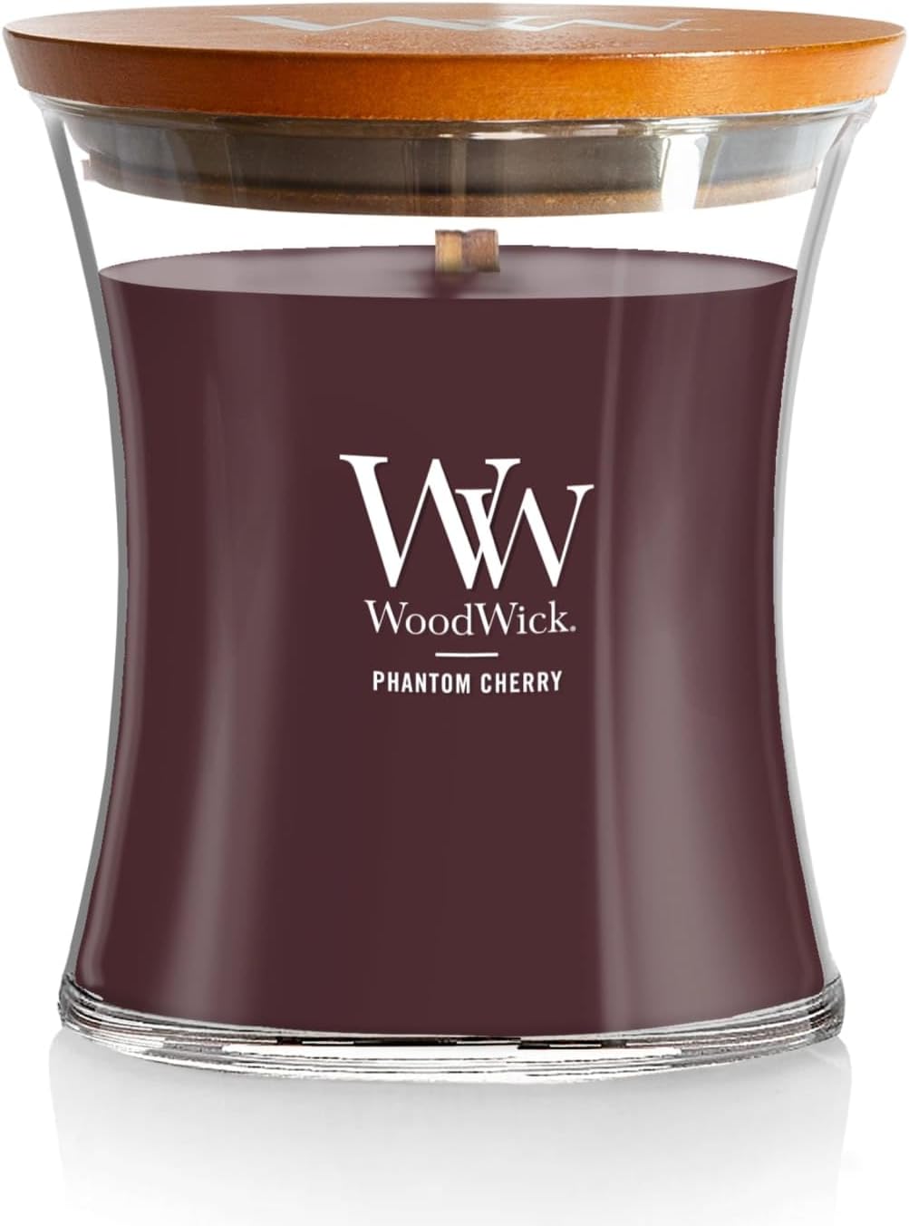 WoodWick Medium Hourglass Candle - White Tea & Jasmine Scent | 9.7oz, Crackling Burn, Perfect for Gifting (Pack of 4)