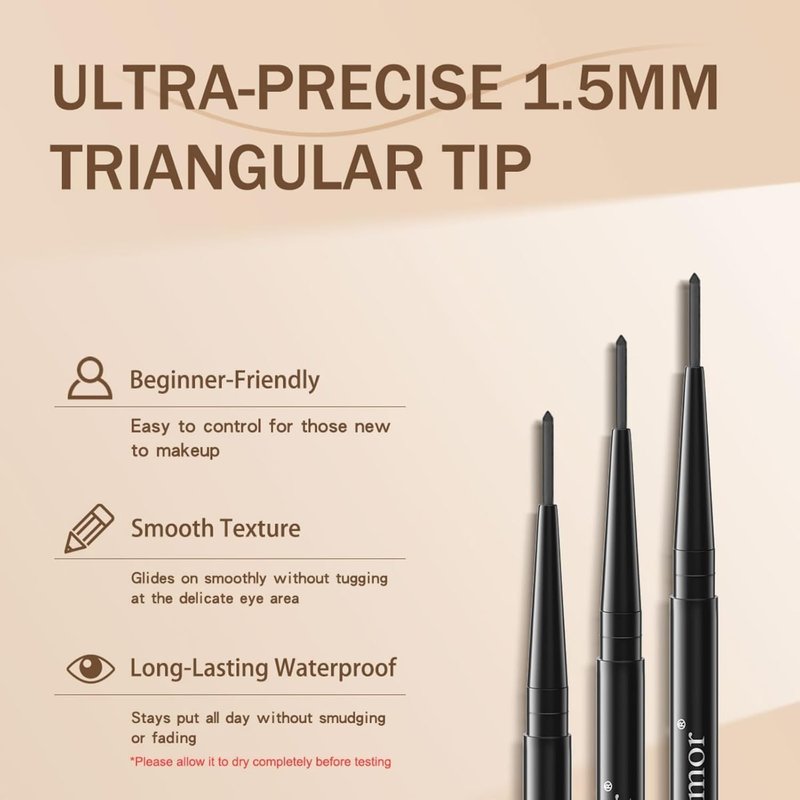 12 Pcs Gel Eyeliner Pencil Set - Waterproof Retractable Eye Liner for Bold Definition | 6 Brown & 6 Black