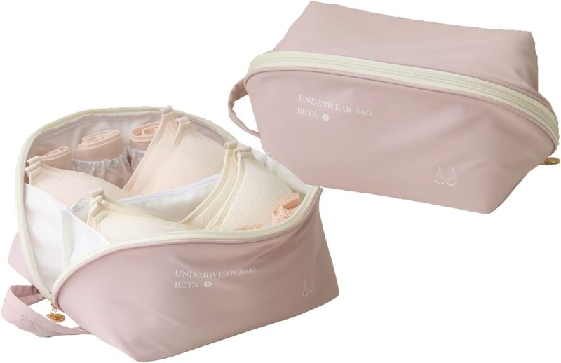 Travel Underwear Organizer Bag - Large Capacity Packing Cube for Bras, Panties & Socks | XL Pink