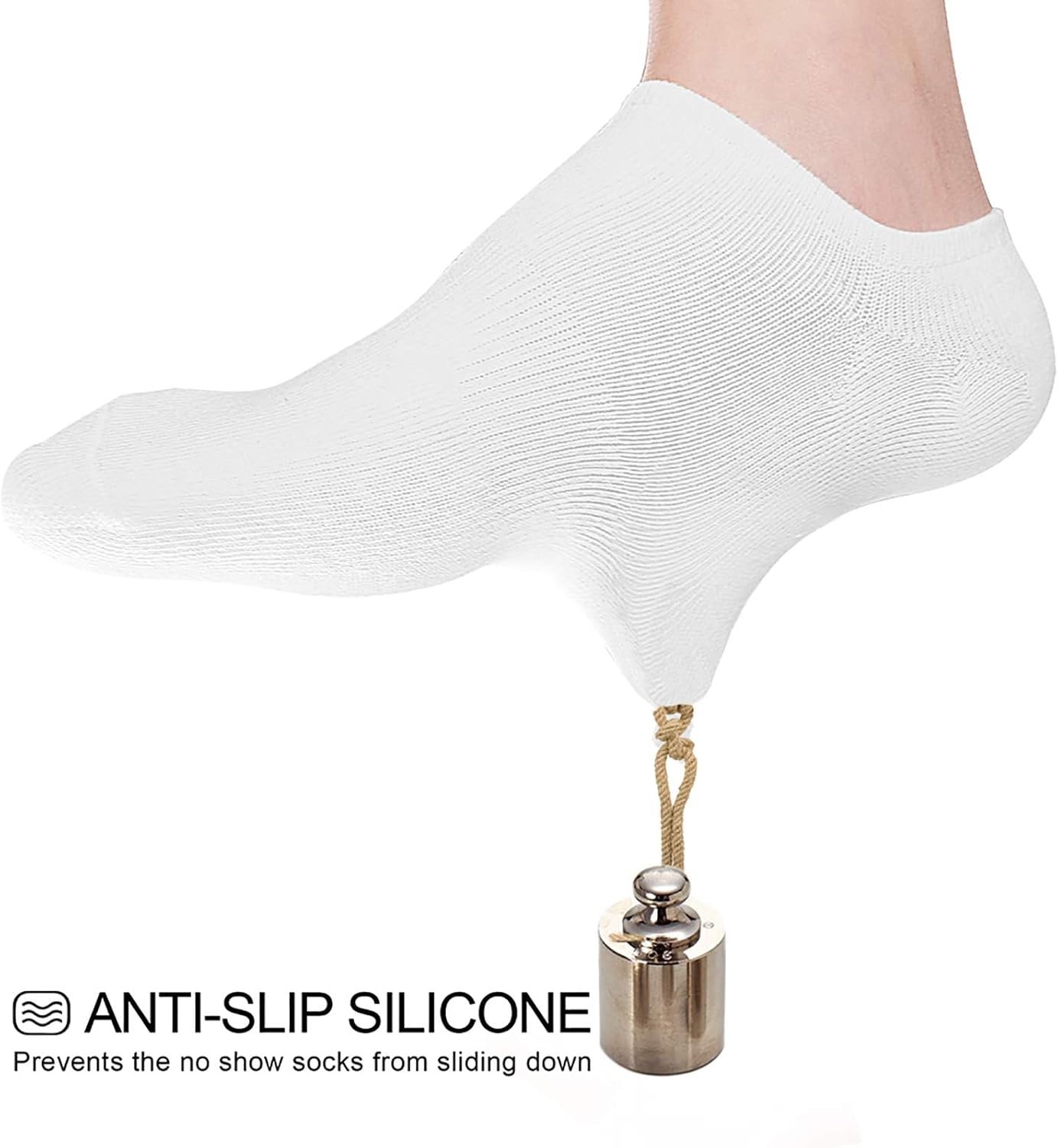 No Show Socks for Women - Non-Slip Flat Boat Line | 4-8 Pairs, Comfortable & Breathable