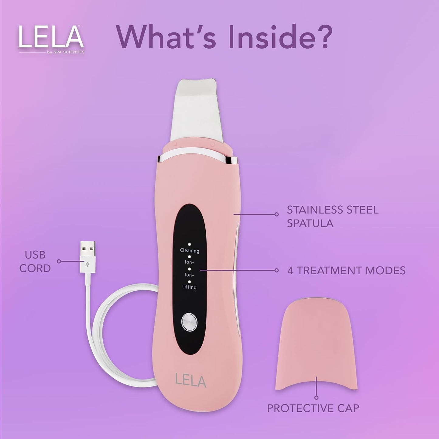 Spa Sciences LELA 4-in-1 Facial Spatula | Deep Cleansing, Pore Extraction & Anti-Aging Benefits