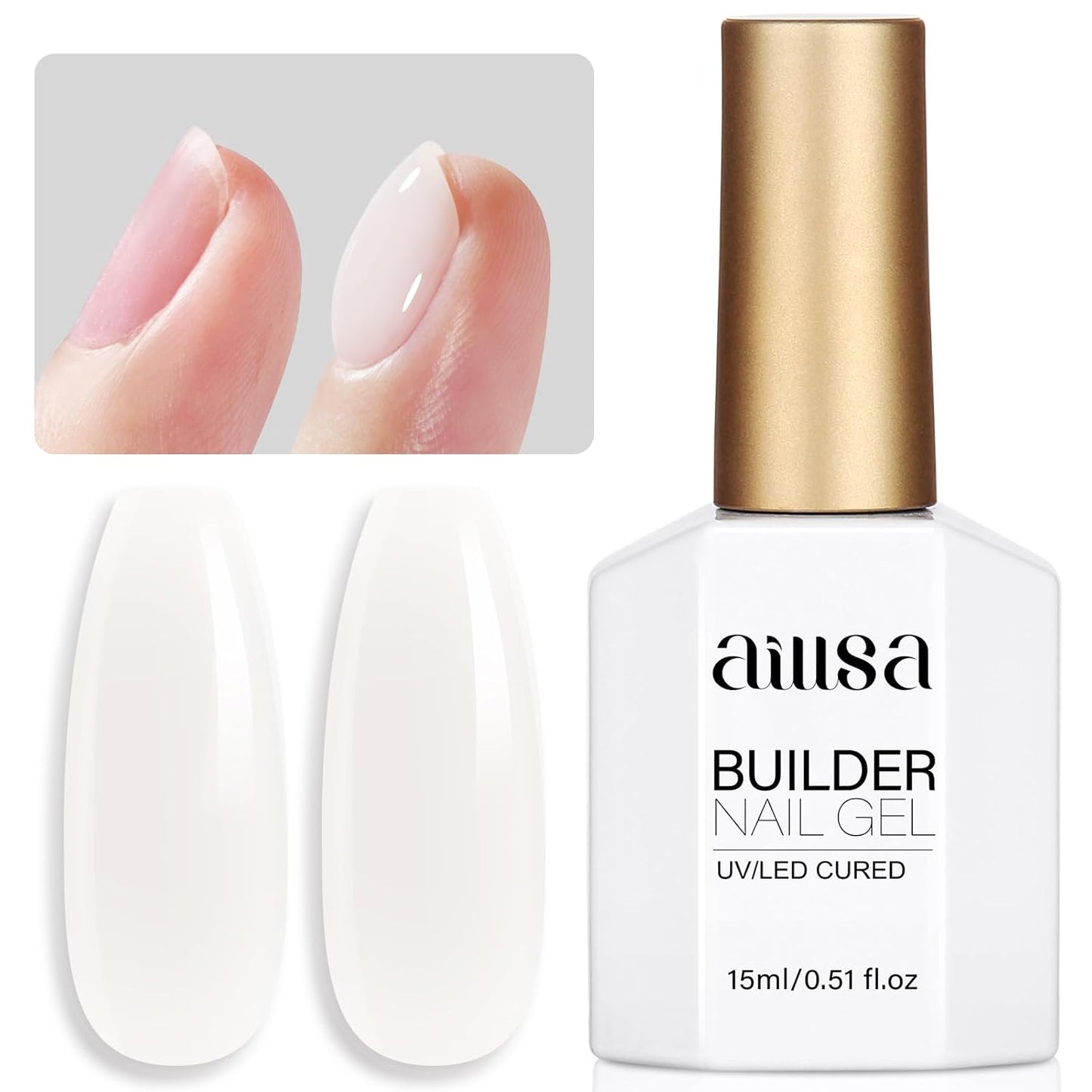 AILLSA Gel Nail Polish - Base & Top Coat for DIY Nail Art | Long-Lasting, High Gloss Shine, 0.51 Fl Oz