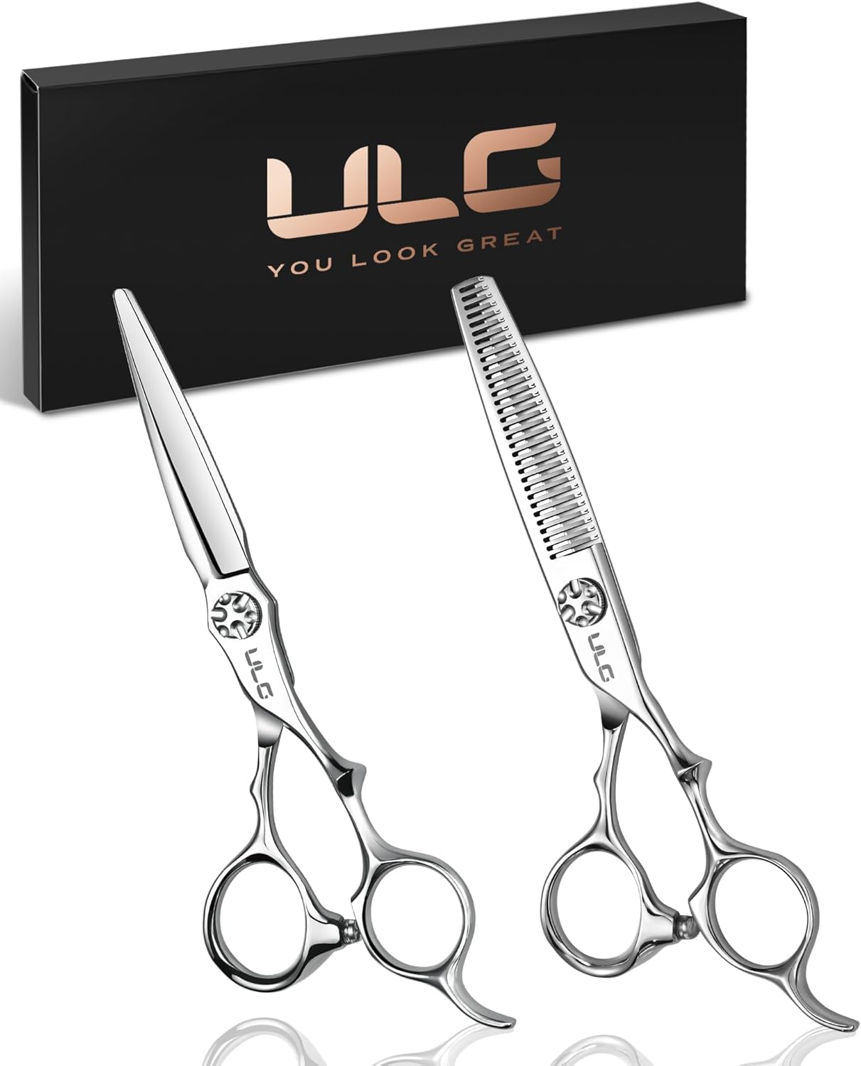 Professional Hair Cutting Scissors - 6.7” Japanese 440C Stainless Steel Barber Shears | Ergonomic Handle & Adjustable Tension