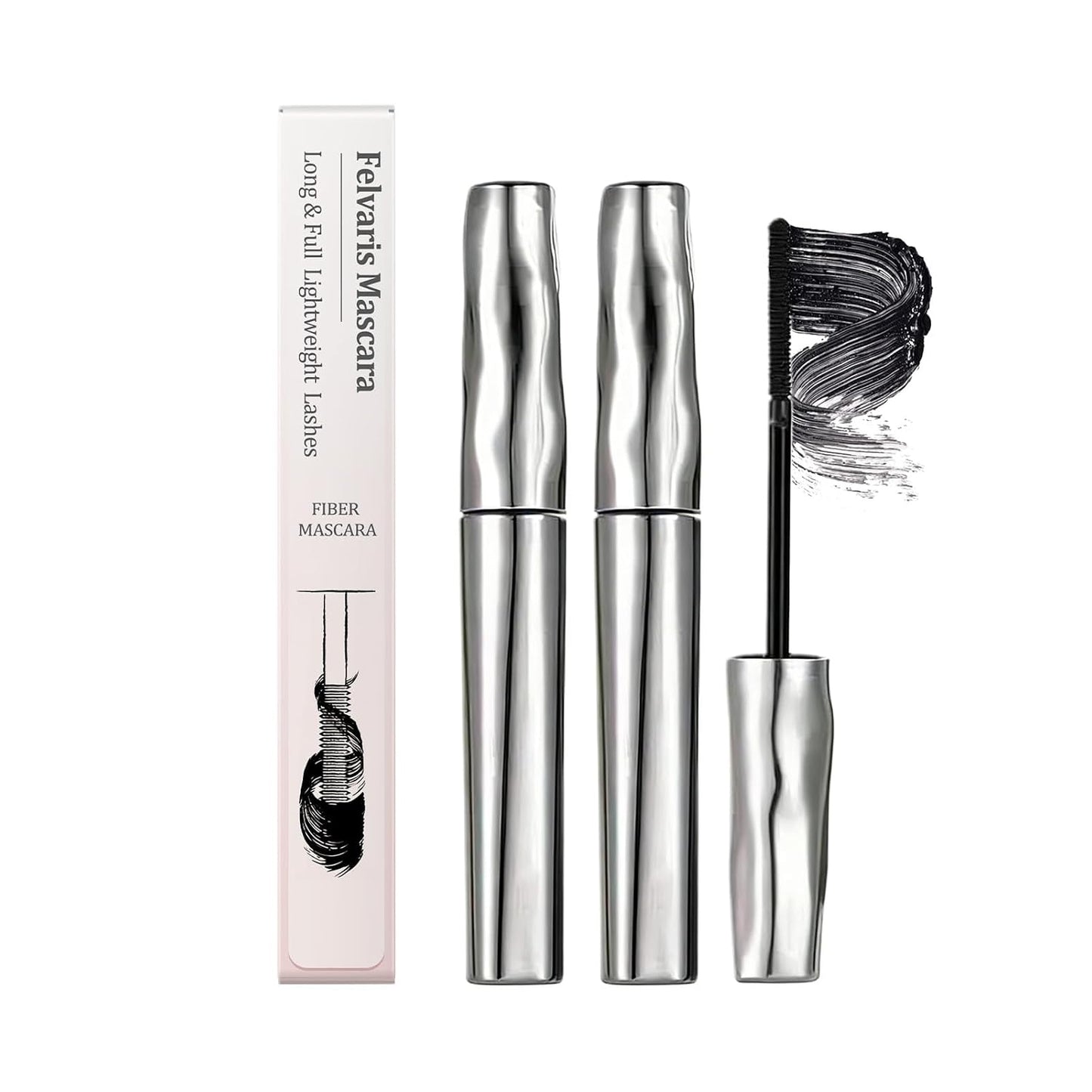 Waterproof Fibre Mascara - 3D Curling & Lengthening Black Formula | Metal Wand Applicator