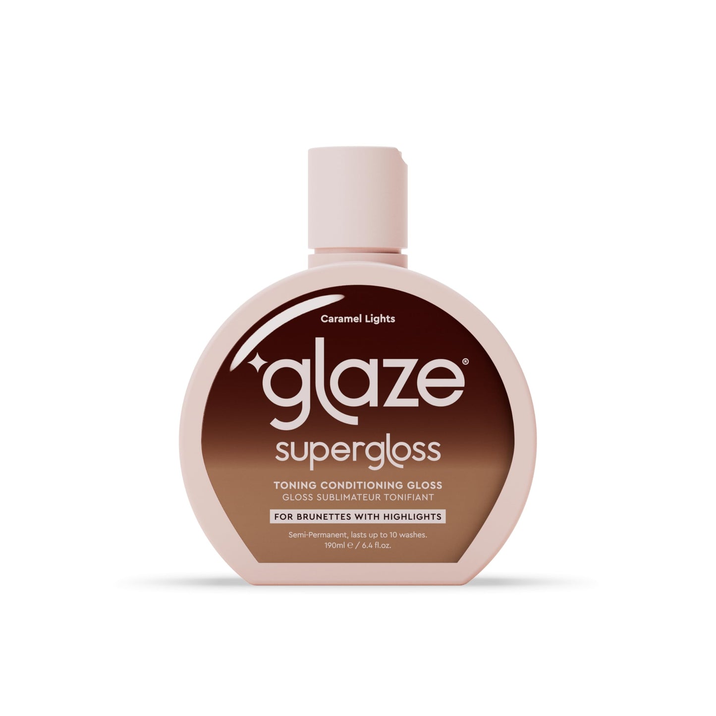 Glaze Super Gloss Color Conditioning Gloss – Caramel Lights for Medium to Dark Brown Hair with Highlights – Rinse Out Semi-Permanent Hair Gloss that Enhances Color and Boosts Shine & Hydration