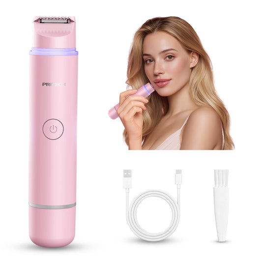 PRITECH Electric Shaver for Women Dual Head Facial Shaver for Women