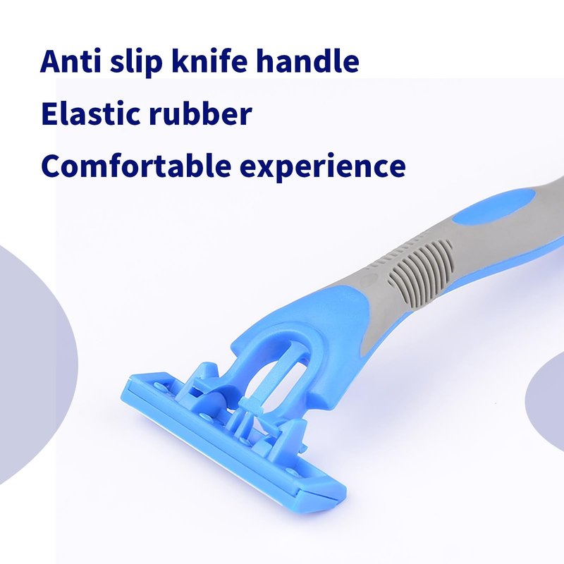 Men's Disposable Razors, 3-Blade Razors with Lubricating Strip and Pivoting Head, | Disposable Mens Razors for Shaving Sensitive Skin 12 count Blue