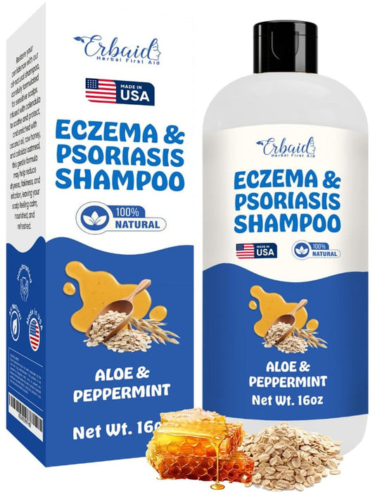Eczema Shampoo – All-Natural Dermatitis & Psoriasis Treatment for Dry, Itchy, Flaky Skin – Daily Dandruff & Scalp Treatment – Itchy Scalp Relief for Men, Women & Kids – Eczema Soap Shampoo Made in USA