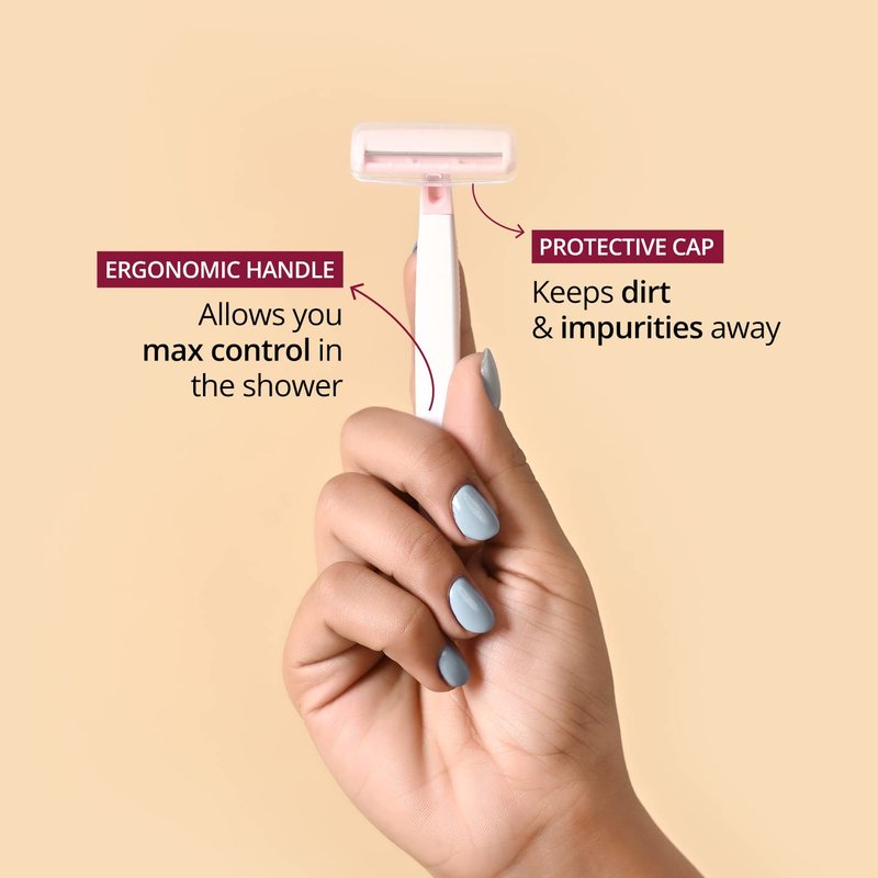 Carmesi Bikini Razor for Women | No Cuts, No Bumps Hair Removal | Japanese Nano-Precision Blade with Safety Comb | Smooth, Irritation-Free Bikini Line Shave | 1 Razor