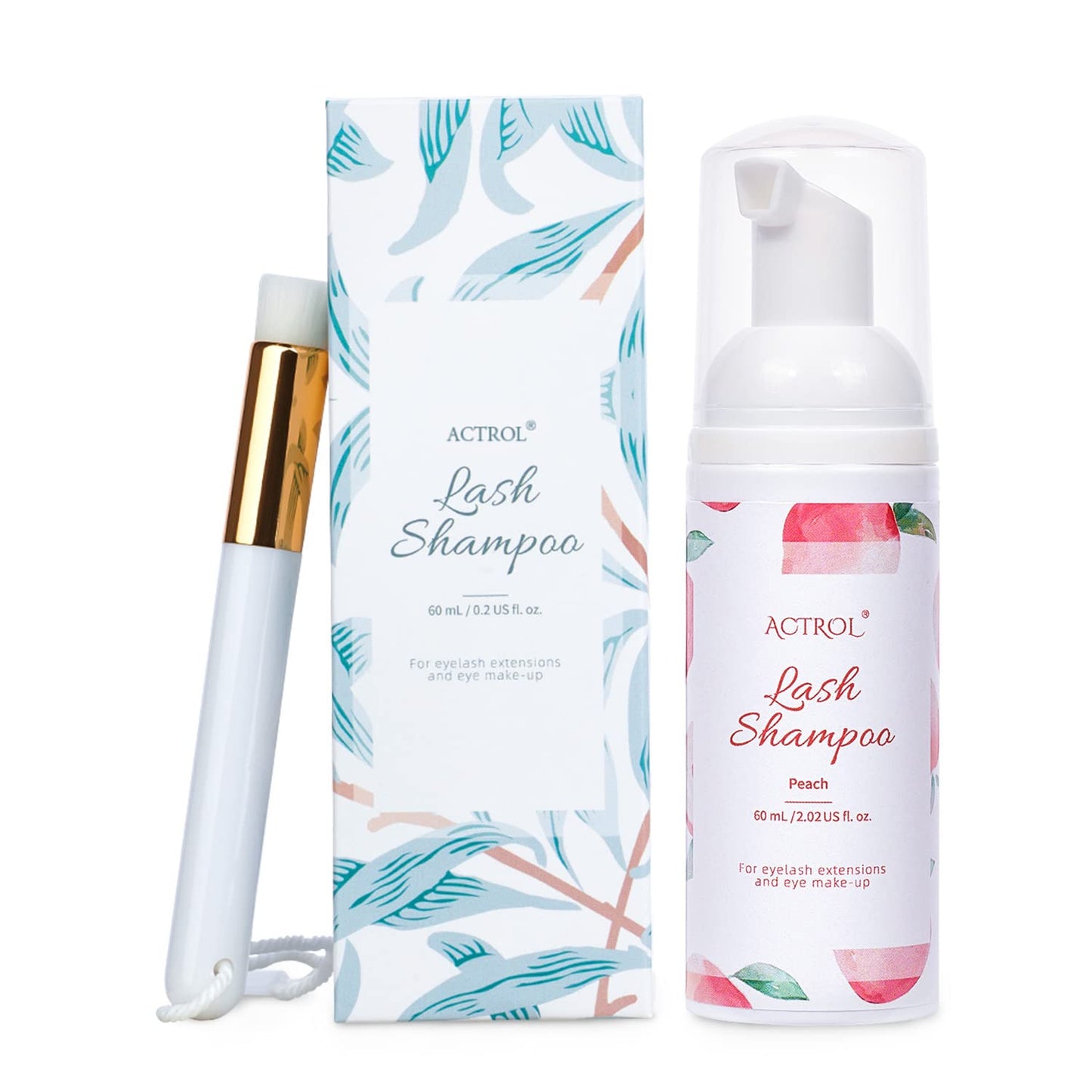 Eyelash Extension Cleanser - Natural Aloe Foaming Shampoo 60ML | Paraben & Sulfate Free, Non-Irritating
