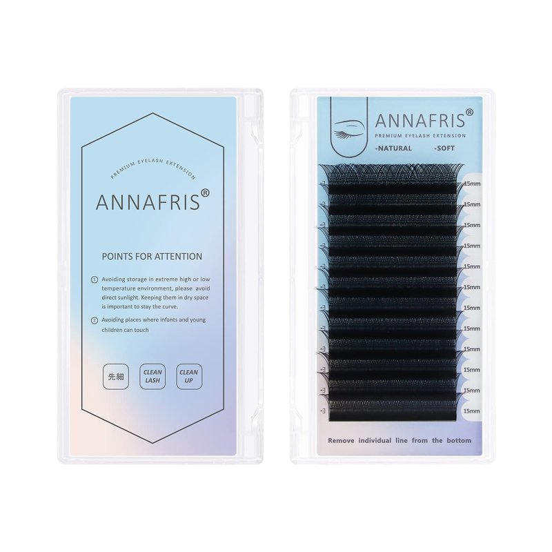ANNAFRIS 4D YY Shape Eyelash Extension Makeup Mesh Net Cross 2D Y Shape Premade Fans Lash Extension Hand Woven Natural Soft Light Mink False Lashes