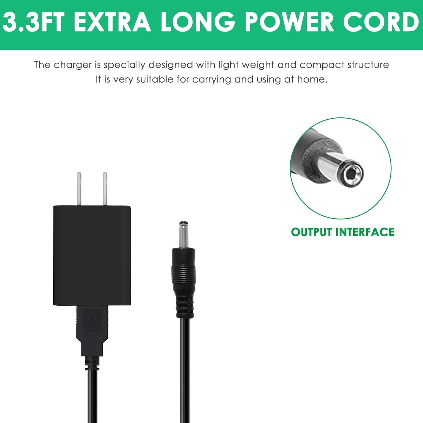 Mrgru Replacement Charger for Sonicsmooth Dermaplane Blades Compatible with Michael Todd Sonicsmooth Sonicsmooth Pro+ Beauty Sonic Technology Dermaplaning Razor Tool AA AAA Battery Power Adapter