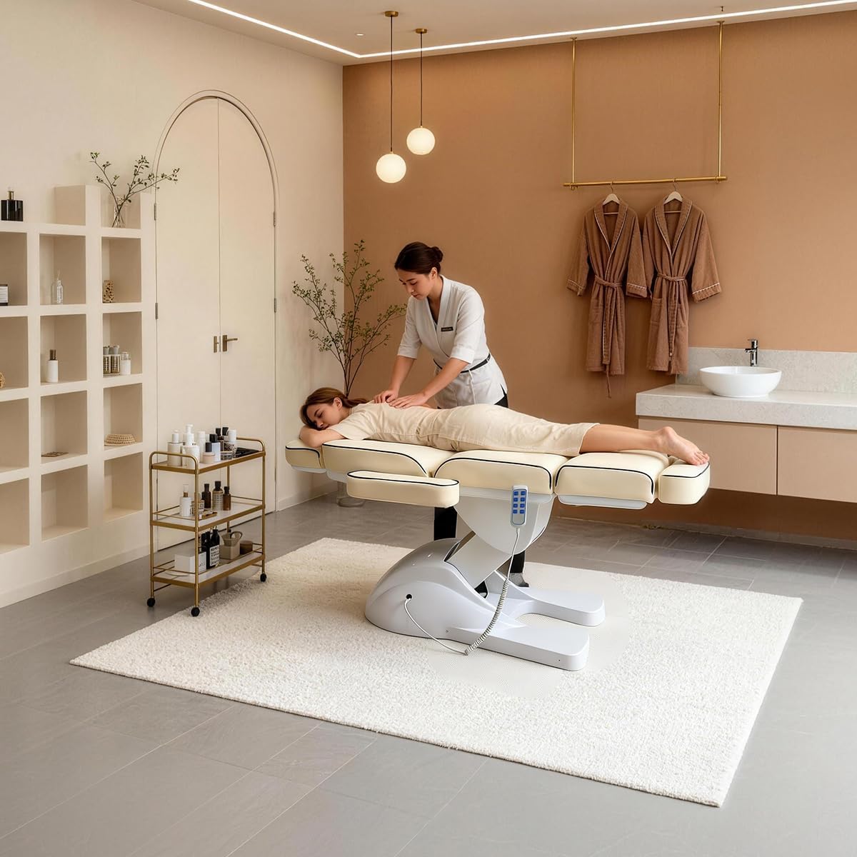 Electric Facial Massage Bed - 3 Motors for Estheticians | Adjustable Tattoo Chair for Ultimate Comfort